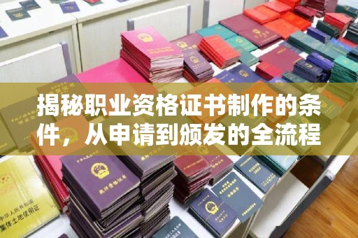 鄱阳揭秘职业资格证书制作的条件，从申请到颁发的全流程解析